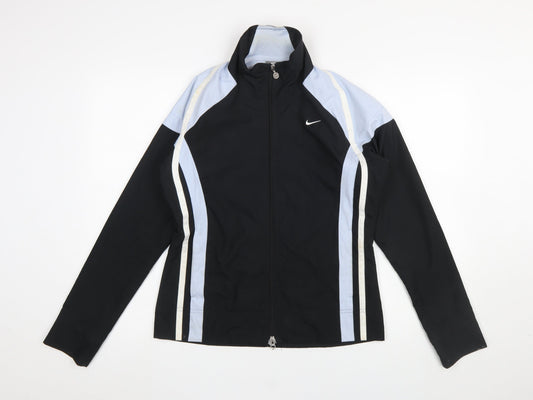 Nike Womens Black M (8-10) Full Zip Windbreaker Jacket
