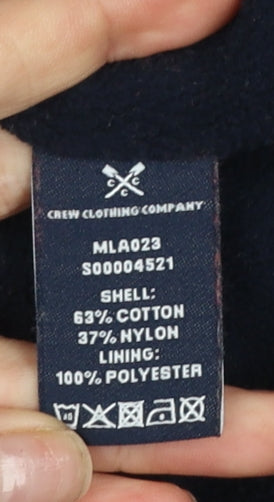 Crew Clothing Company Men's Blue Lightweight Full Zip Jacket L