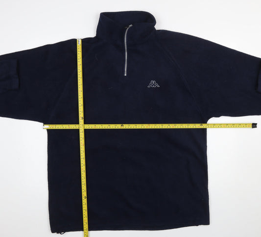 Kappa Men's Navy Blue 2XL Fleece 1/4 Zip Pullover Sweatshirt