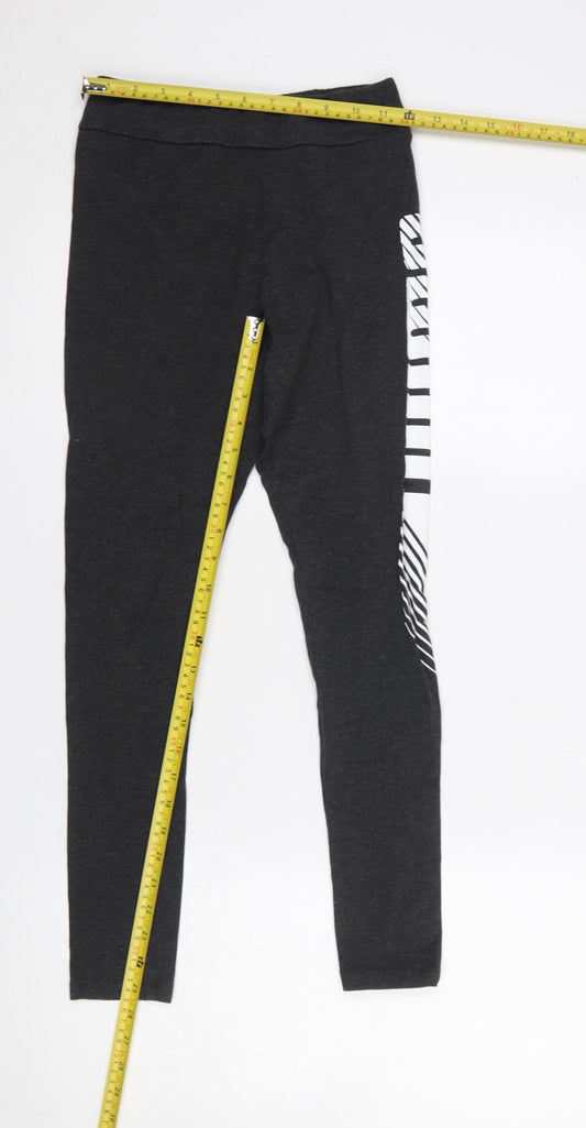 Puma Women's Black Slim Fit Jersey Leggings Size S