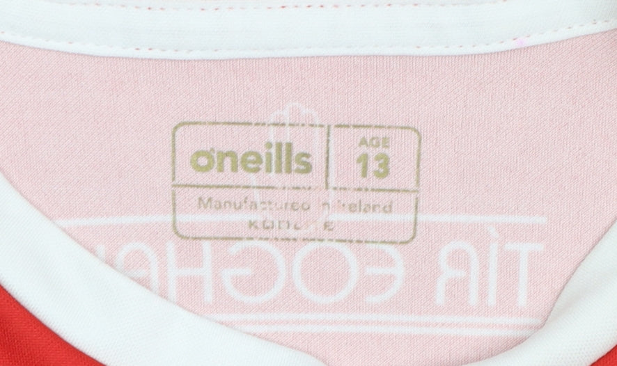 Additional view of O'Neill boys’ red football jersey t-shirt 13 years lightweight sports top