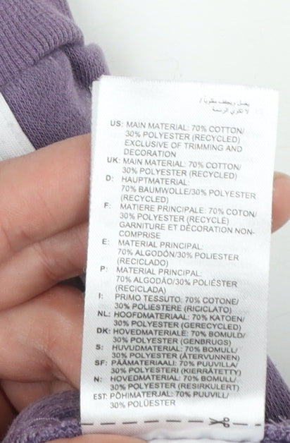 Adidas Unisex Baby Purple Jogger Sweatpants 12-18 Months Elastic Waist