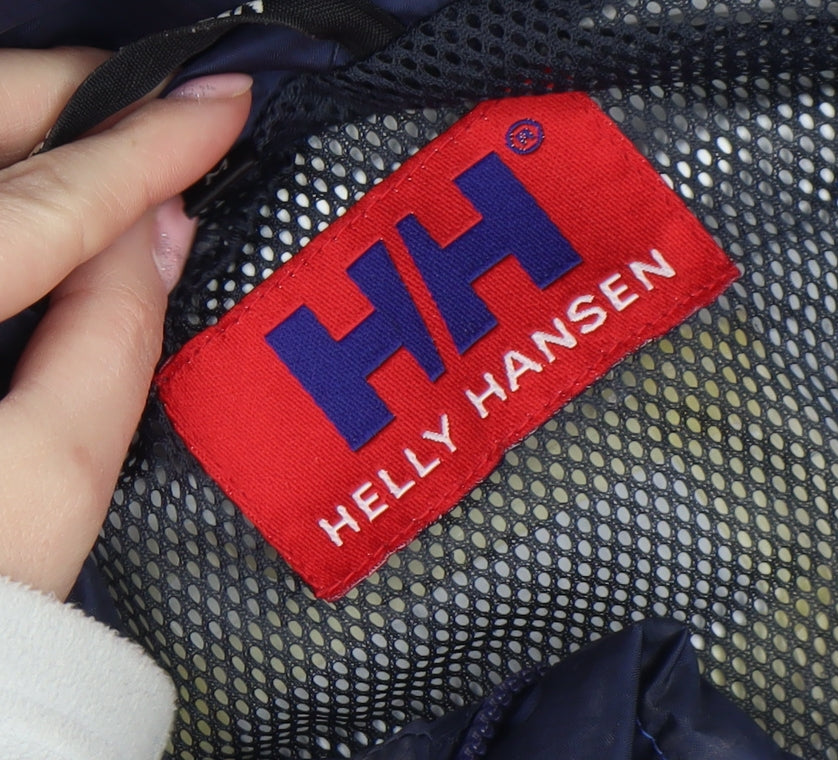 Helly Hansen Men's Blue Windbreaker Hooded Jacket Size L