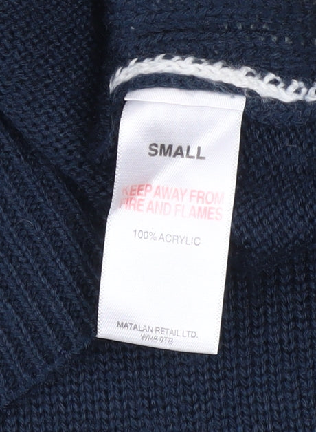 Additional view of Easy men’s blue christmas snowman jumper, size S, holiday knitwear