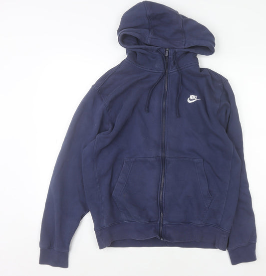 Nike Men's Navy Full Zip Hoodie Sweatshirt Size M