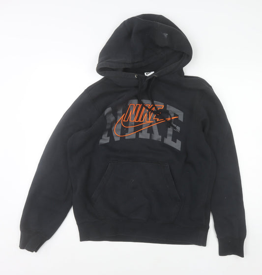 Nike Men's Black Pullover Hoodie S Graphic Logo Fleece Sweatshirt