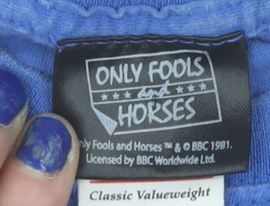Fruit of the Loom Men's Blue Only Fools and Horses Christmas T-Shirt Size S
