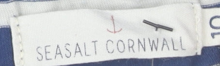 Seasalt Cornwall Women Blue Striped T-Shirt Dress Size 10