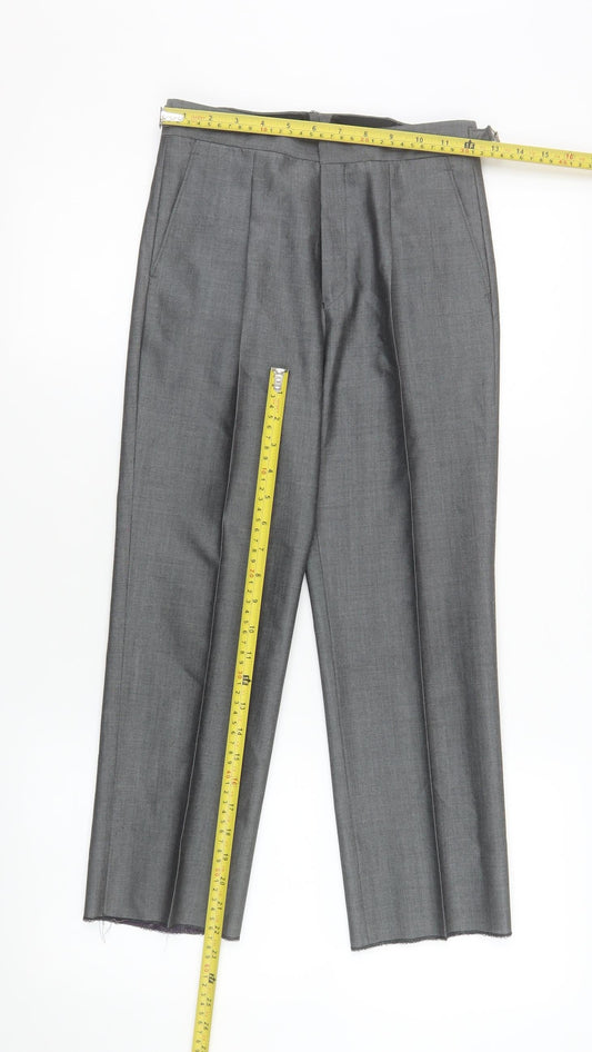 Torre Boys Grey Dress Pants 14 Years Wool Blend Formal Trousers