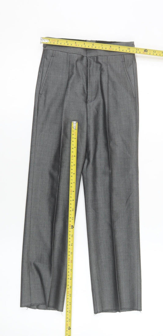 Torre Boys Grey Formal Dress Trousers 22R Wool Blend Classic Fit