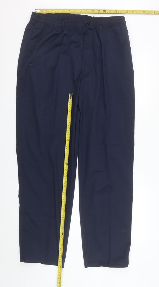 Champion Grafton Men's Navy Blue Classic Trousers 40R Polyester Cotton