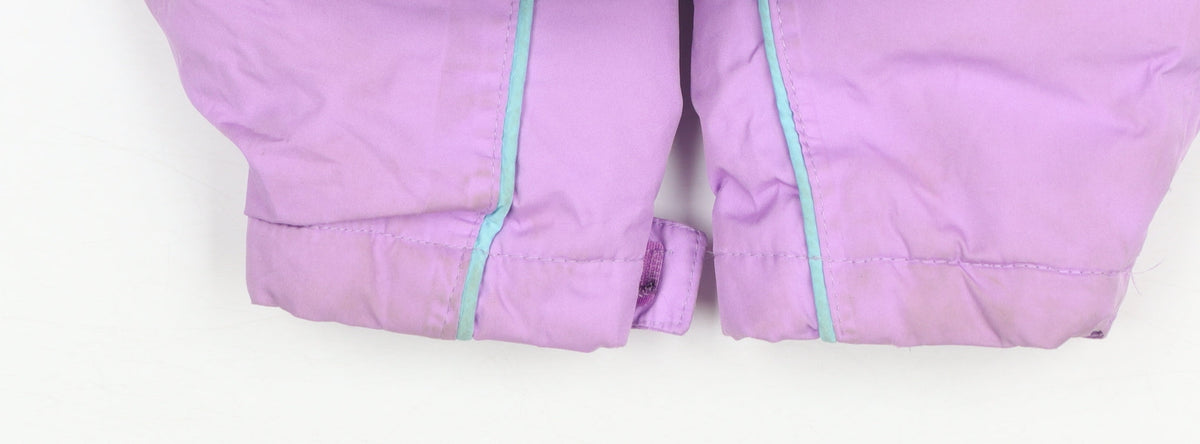 Additional view of Crane girls’ purple 7-8 years waterproof hooded ski jacket