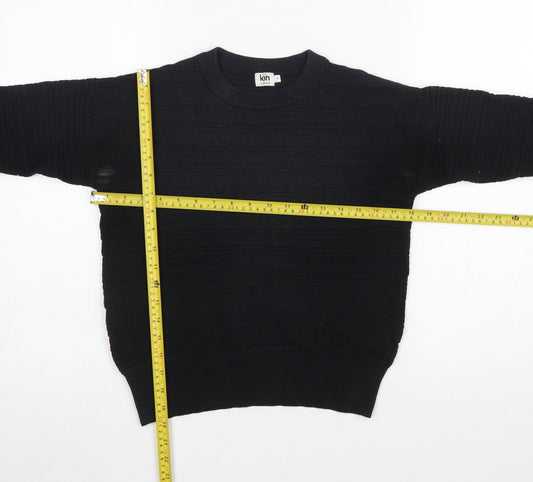 Kin by John Lewis Women's Black Small Crew Neck Knit Jumper