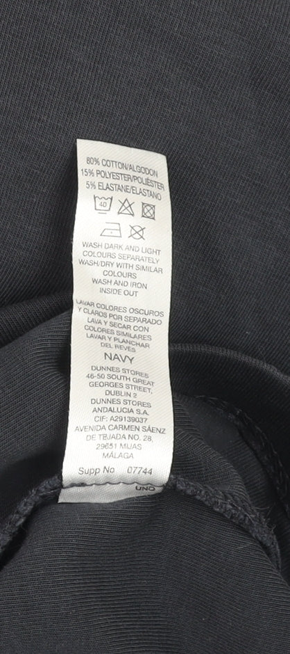 Dunnes Stores Men's Navy 1/2 Zip Mock Neck Sweatshirt M