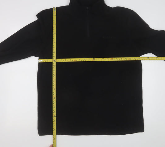 McKenzie Men’s Black Fleece 1/4 Zip Pullover Sweatshirt XL