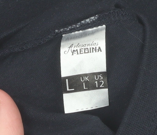 Artesanias Medina Men's Black Andalucia Sevilla Graphic T-Shirt L