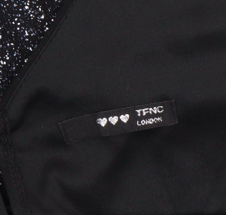 TFNC London Women’s Black Size 14 Glitter Bodycon Party Dress