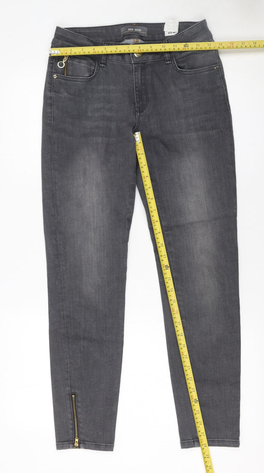 MOS MOSH Women's Grey Skinny Jeans Size 27 Slim Fit Denim