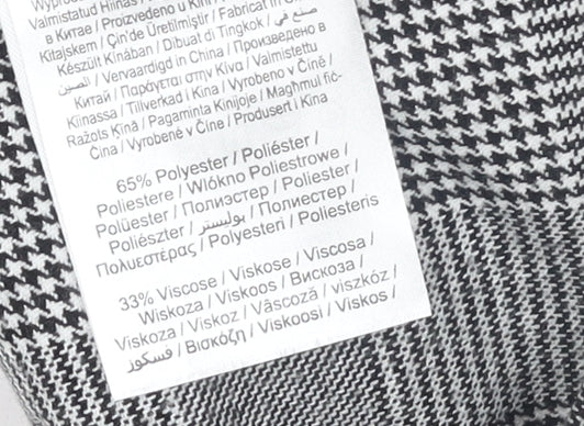 Vero Moda Women's Grey Check Paperbag Trousers Size M