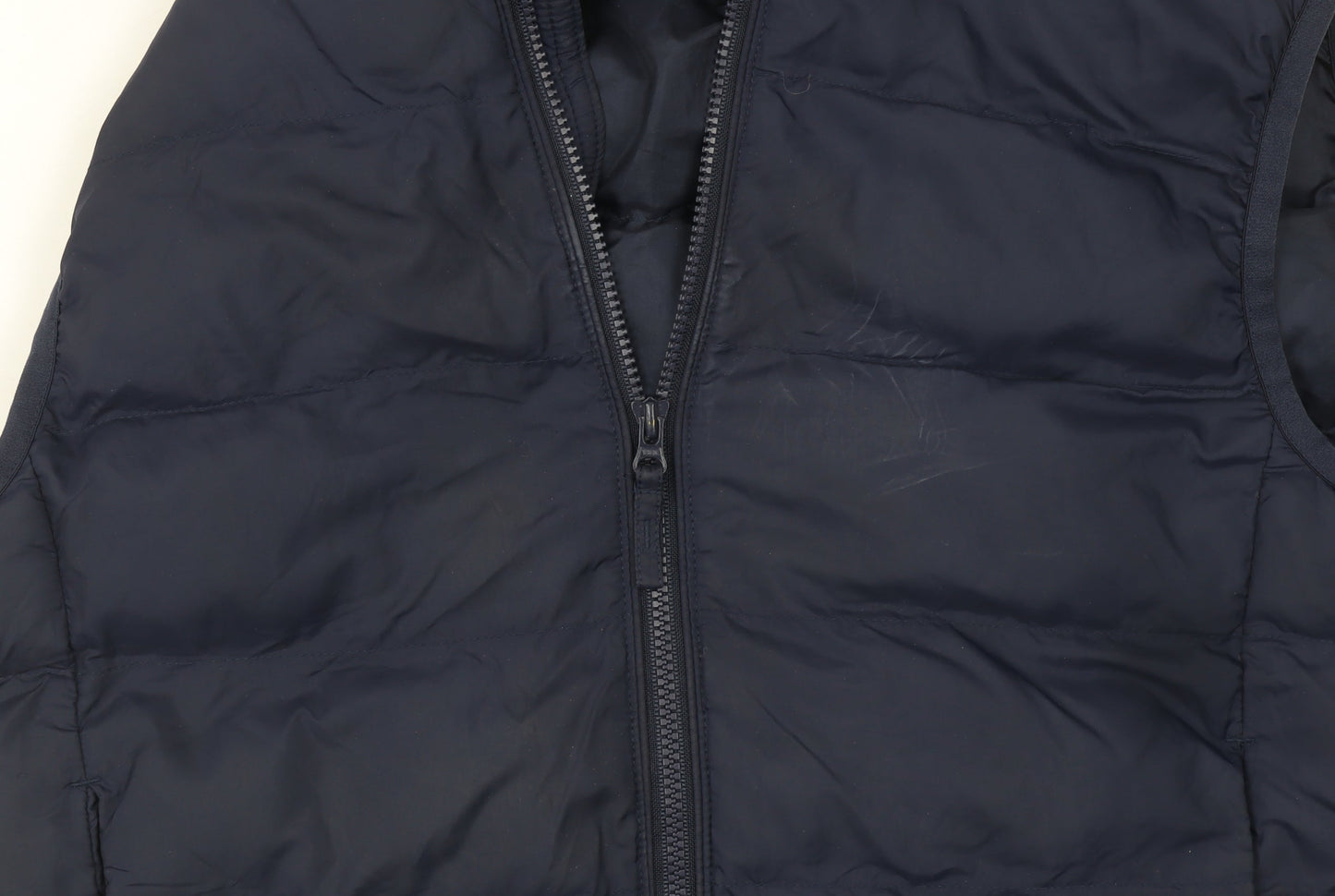 Additional view of Uniqlo boys’ blue puffer waistcoat 7-8 years lightweight quilted gilet