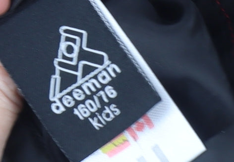 Additional view of Deeman boys’ red blue hooded windbreaker jacket 13-14 years full zip casual