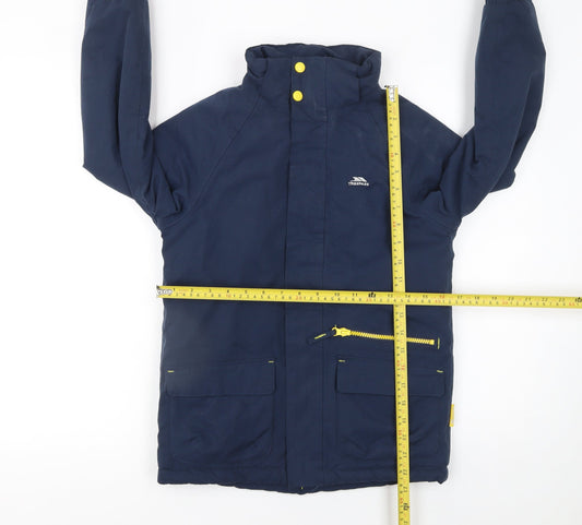 Trespass Boys Blue Waterproof Windproof Parka Jacket 7-8 Years