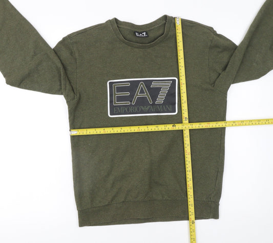 Emporio Armani EA7 Men's Green Crew Neck Sweatshirt Size S