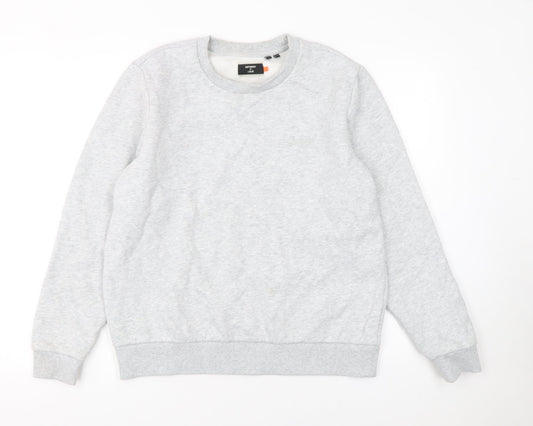 Superdry Women's Grey Crew Neck Pullover Sweatshirt UK 12