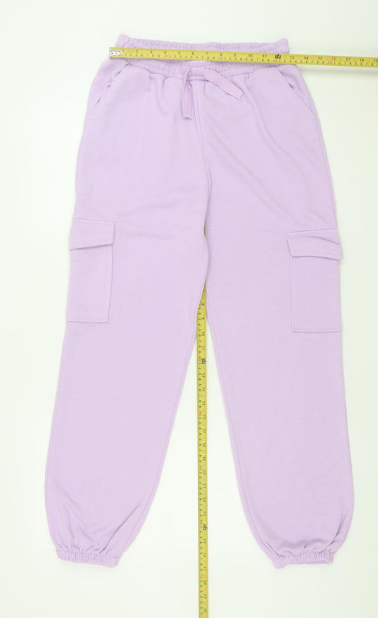Dunnes Stores Women’s Lilac Cargo Jogger Trousers Size 10 Elastic Waist