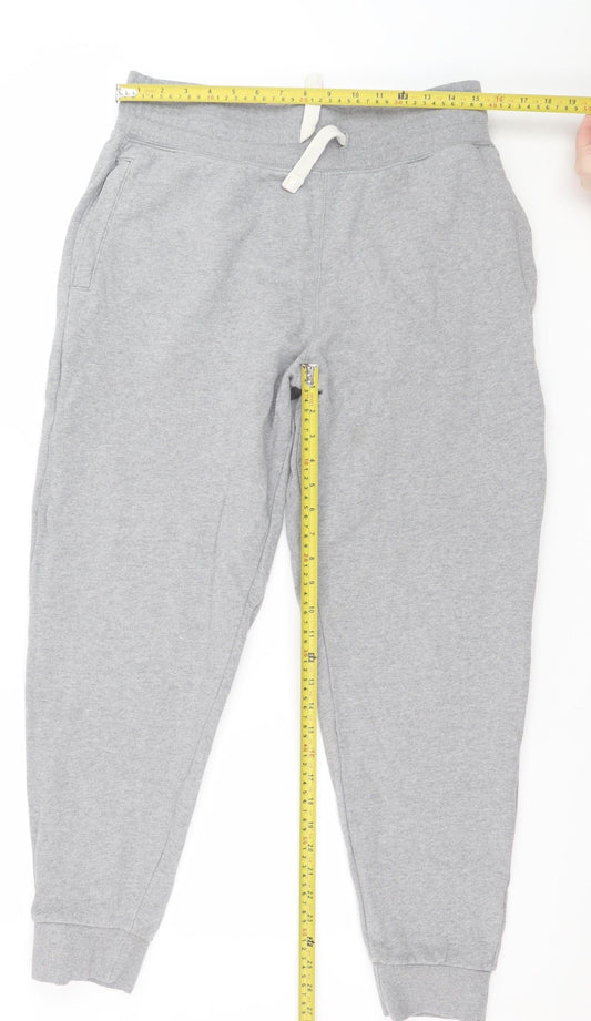 The Stronghold Men's Grey Jogger Trousers M Regular Fit Cotton Blend