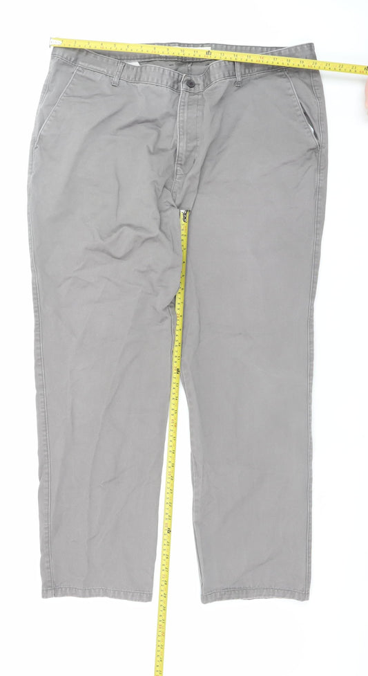 Destiny Men's Grey 44in Cotton Chino Trousers Regular Fit