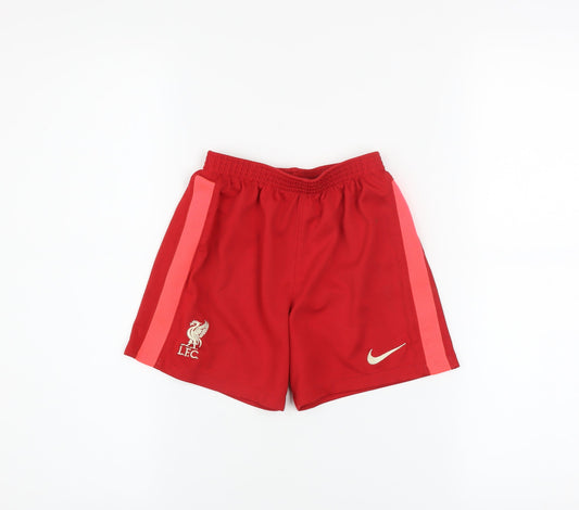 Nike Boys Red Liverpool FC XL Athletic Shorts 122-128cm Polyester