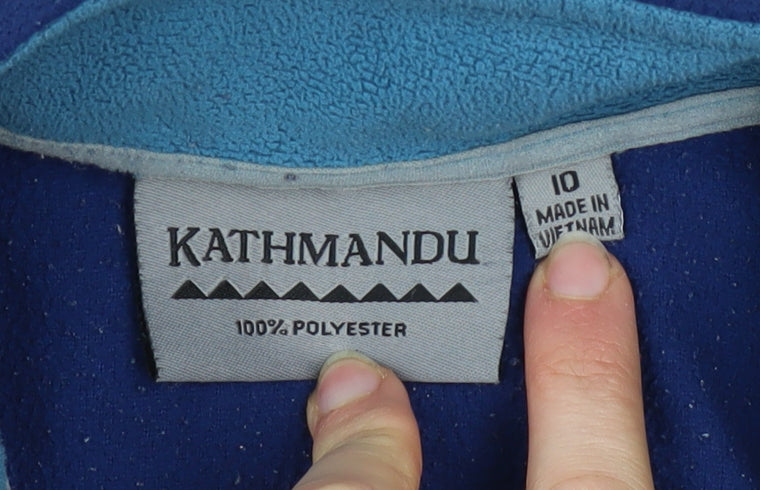 Kathmandu Womens Blue Fleece Full Zip Jacket Size 10