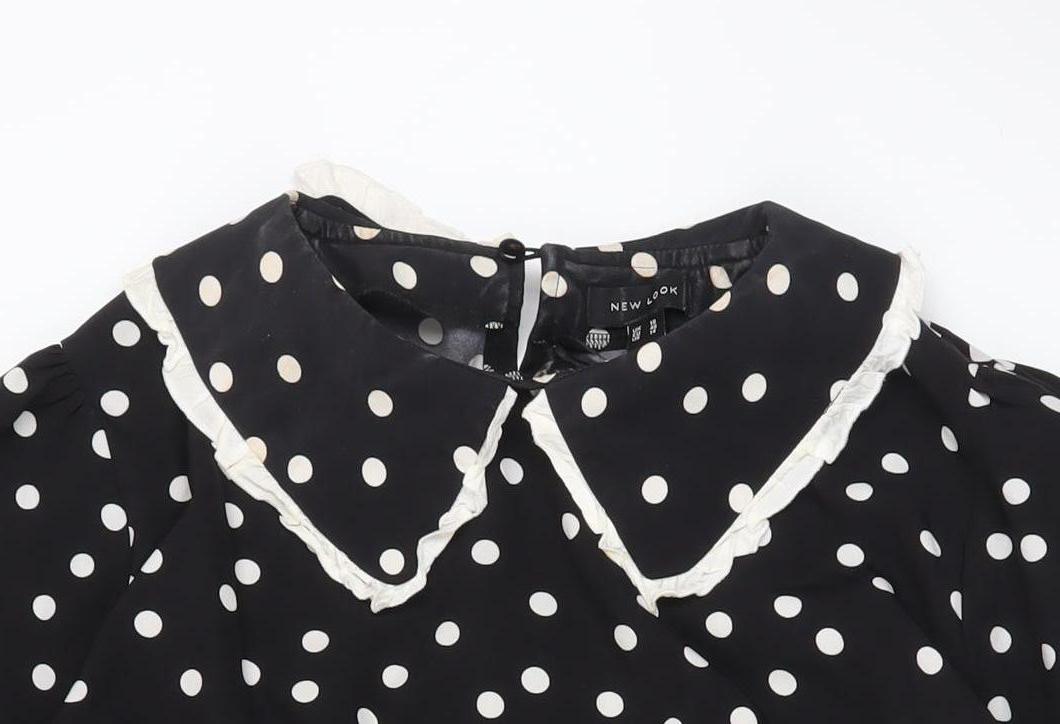 New Look Women’s Black Polka Dot Fit & Flare Dress Size 18