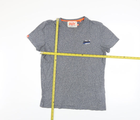 Superdry Men's Grey Cotton Crew Neck Short Sleeve T-Shirt M