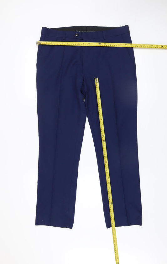 Next Men's Blue Dress Pants Trousers 34W 29L Regular Fit