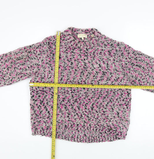 Ted Baker Women’s Multicoloured Wool Blend Chunky Knit High Neck Jumper Size S