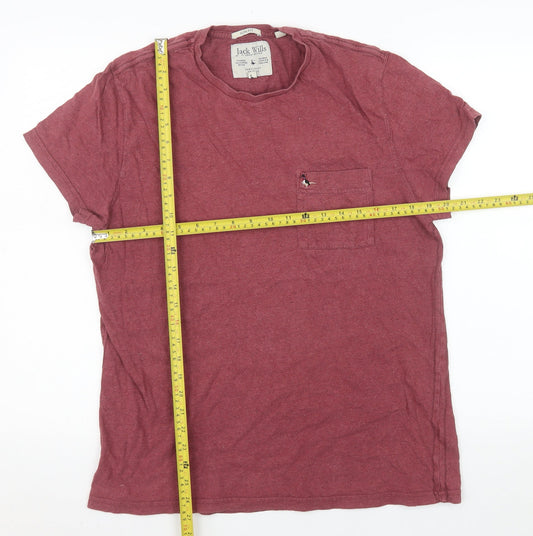 Jack Wills Men’s Red XL Crew Neck Cotton Jersey T-Shirt