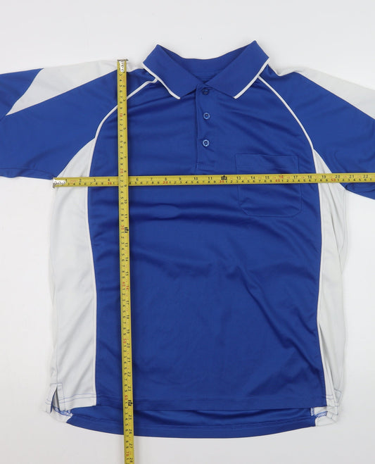 Cougars Mens Blue Quick Dry Sports Polo Shirt Size M