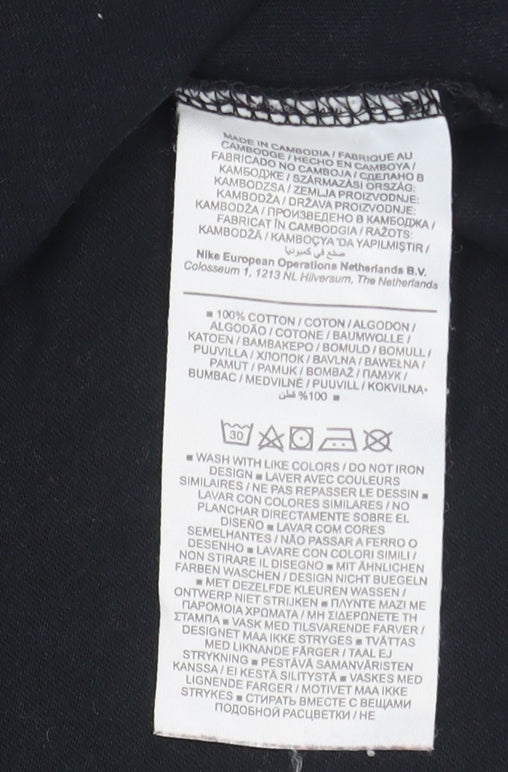 Additional view of Jordan Men's Black Graphic Sports T-Shirt, size M, Regular Fit