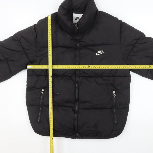 Nike Womens Black Storm-Fit Puffer Jacket Size M Water Resistant