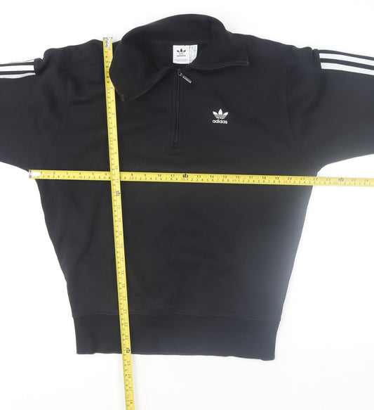 Adidas Men's Black 1/2 Zip Sweatshirt Small Regular Fit Sportswear