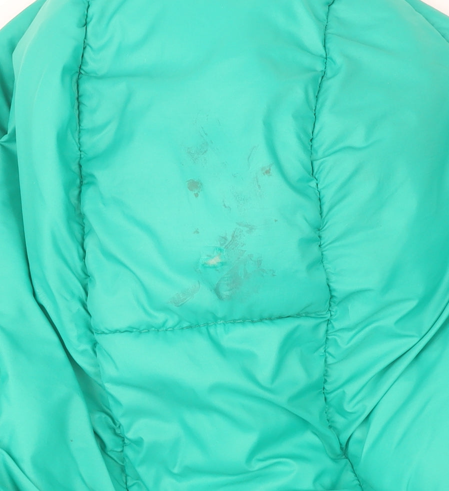 Additional view of United Colors of Benetton boys’ green 8-9 years hooded puffer jacket