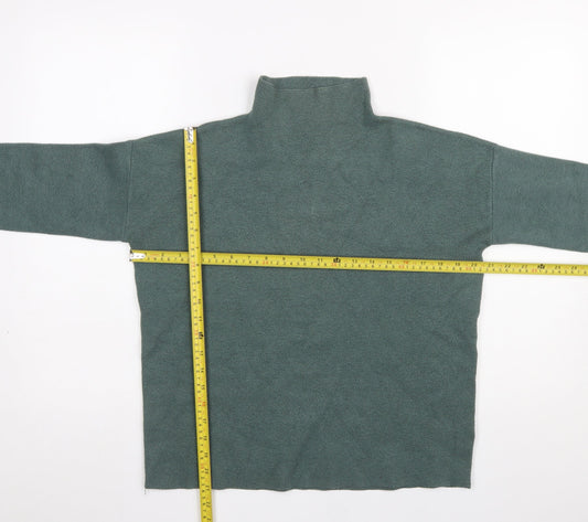 Tahari Women’s Green Mock Neck Knit Jumper Size S