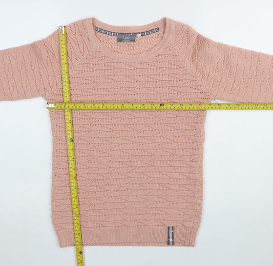 Lupa Women Pink Knit Crew Neck Pullover Jumper Size 10