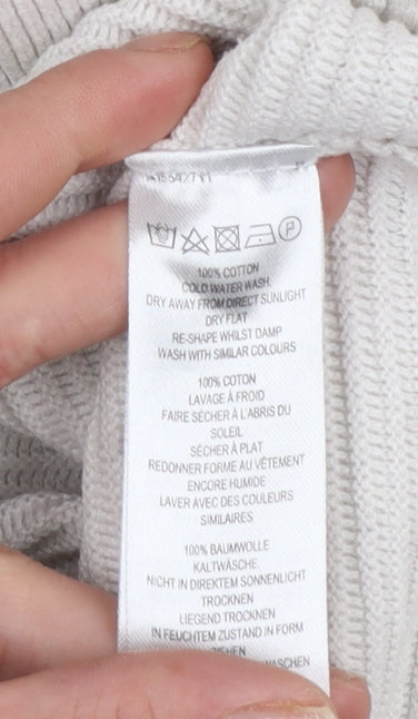 Additional view of French Connection Women Ivory Cotton Jumper S Crew Neck 3/4 Sleeve