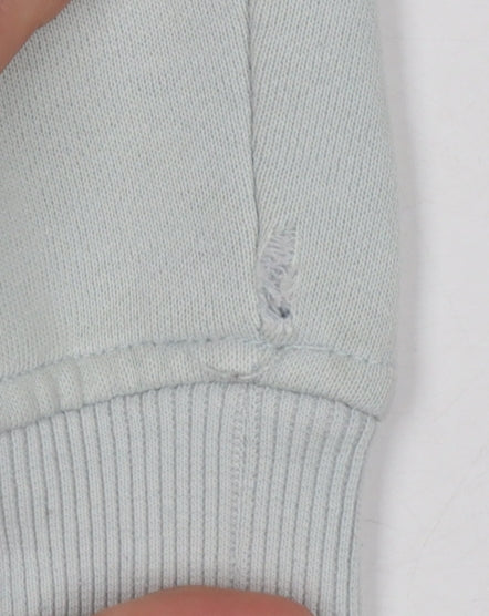 Ellesse Women’s Light Blue Pullover Hoodie UK 12 Cotton Blend Logo Sport