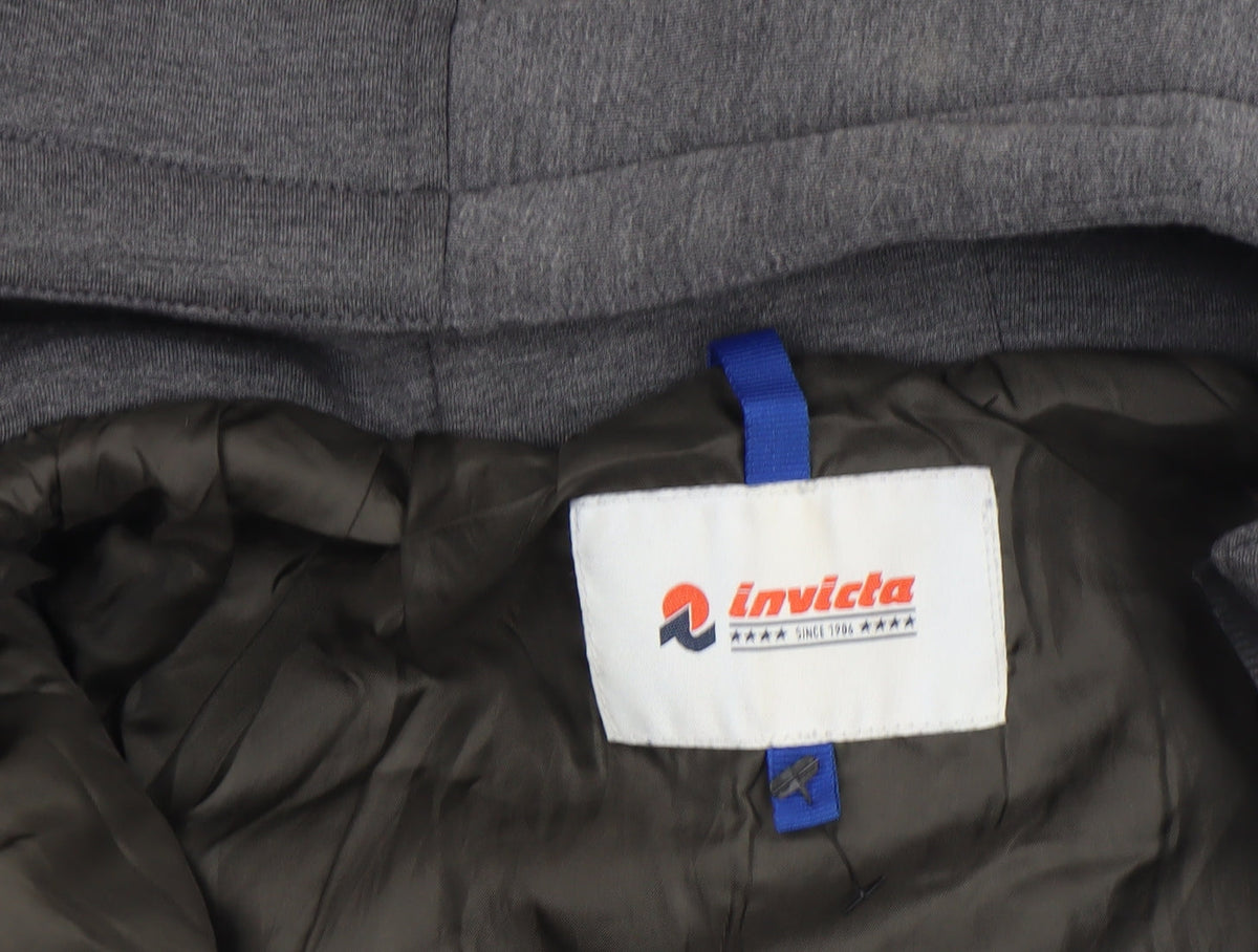 Additional view of Invicta boys’ grey & green hooded puffer jacket 10 years polyester