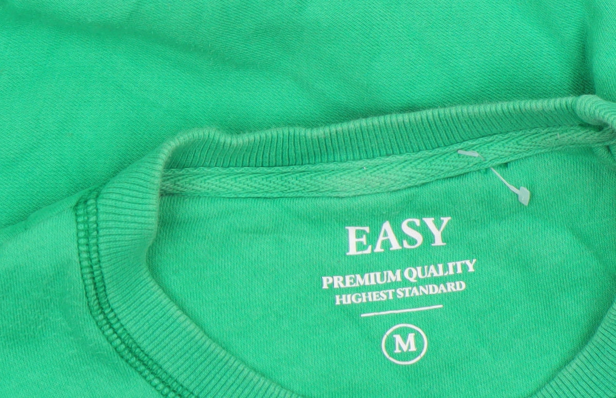 Additional view of Easy Men's Green Christmas Elf Graphic Pullover Sweatshirt Medium