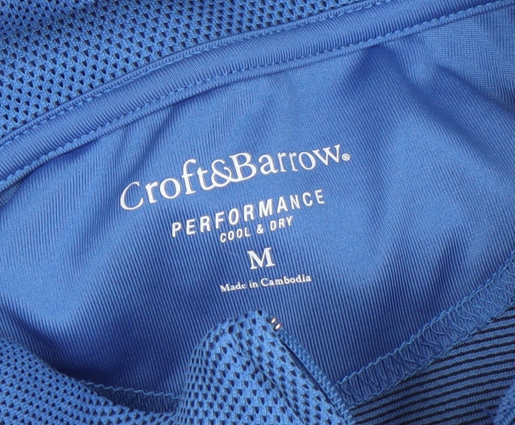Croft & Barrow Men’s Blue 1/4 Zip Mock Neck Performance Sweatshirt M